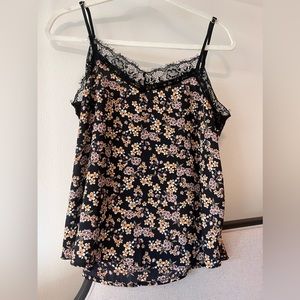 lace trim tank top